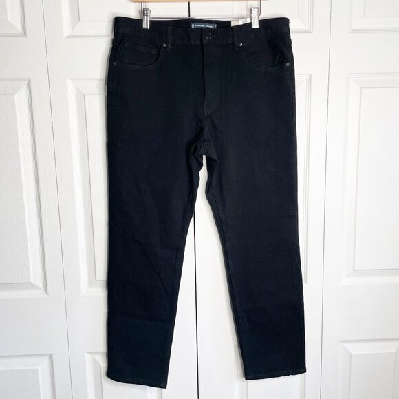 Everlane Uniform The Slim High Stretch Black Denim Jeans Men's Size 36x28 NWT